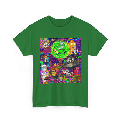 Rick and Morty Portal Collage T-Shirt | Sci-Fi Cartoon Pop Art Tee