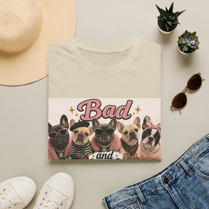 Bad and Boujee Dogs T-Shirt | Cute French Bulldog Pug Portraits