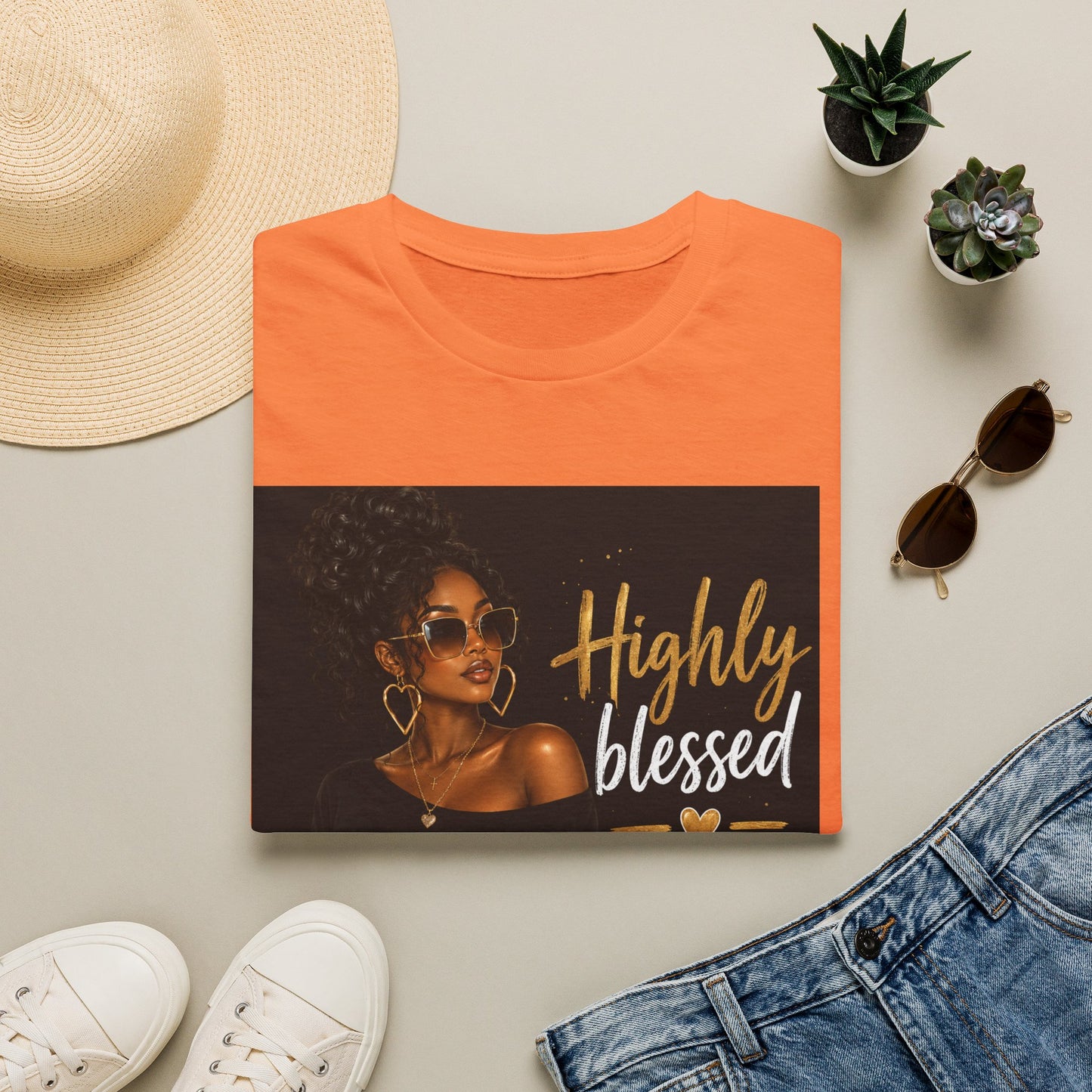 Highly Blessed and Favored T-Shirt | Inspirational Afrocentric Design