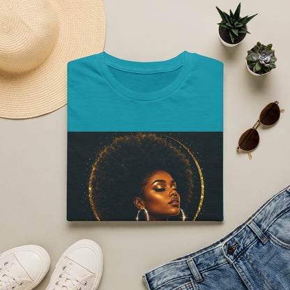 Melanated Goddess T-Shirt | Afrocentric Black Woman Art