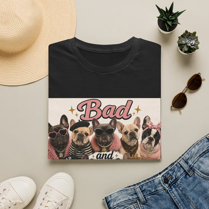Bad and Boujee Dogs T-Shirt | Cute French Bulldog Pug Portraits