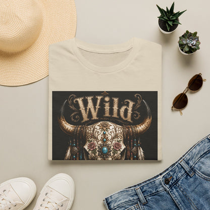 Wild One Skull Tee | Cow Skull Graphic T-Shirt, Boho Western