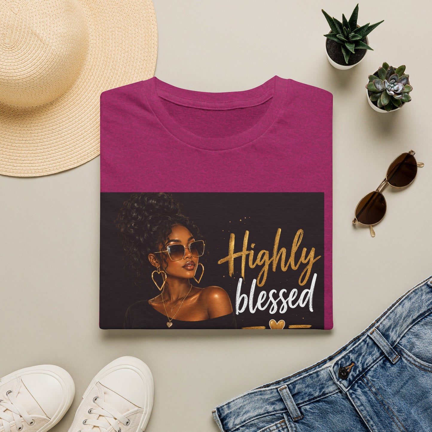 Highly Blessed and Favored T-Shirt | Inspirational Afrocentric Design