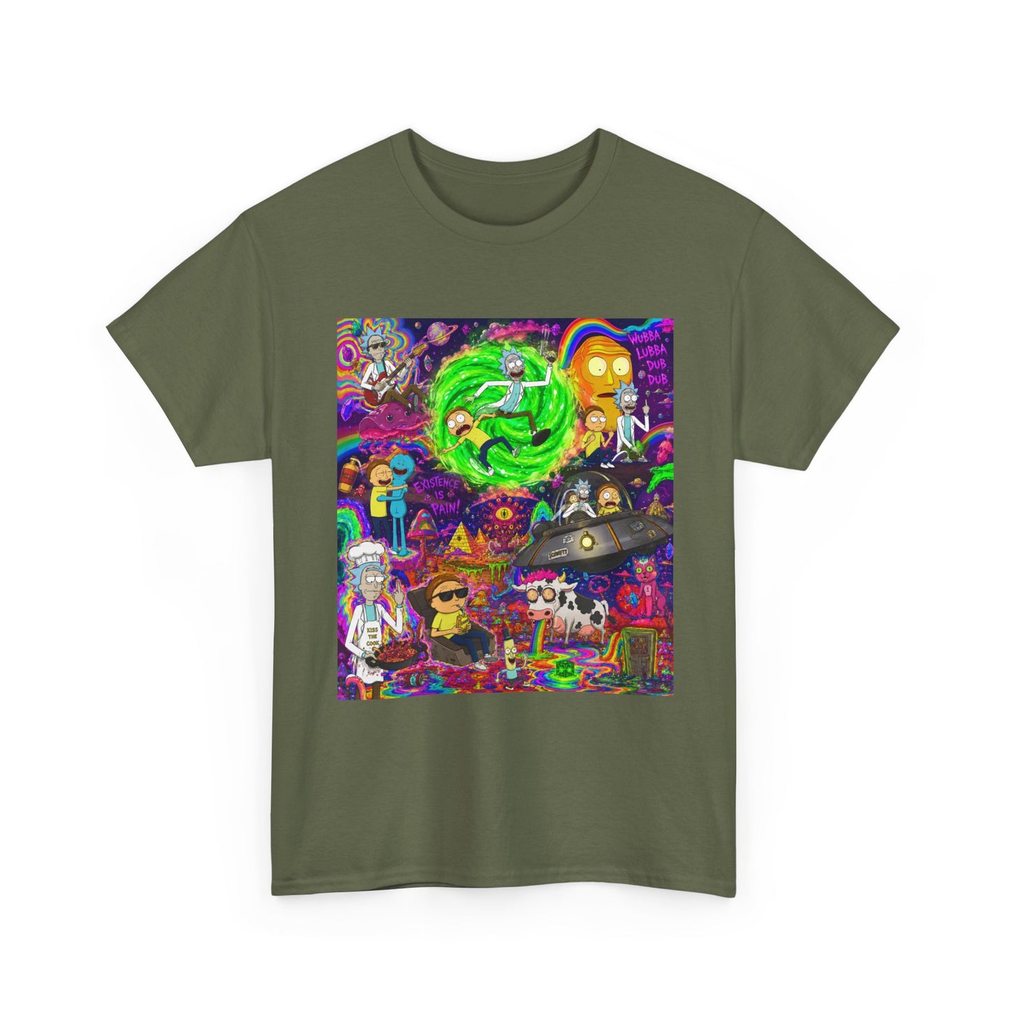 Rick and Morty Portal Collage T-Shirt | Sci-Fi Cartoon Pop Art Tee