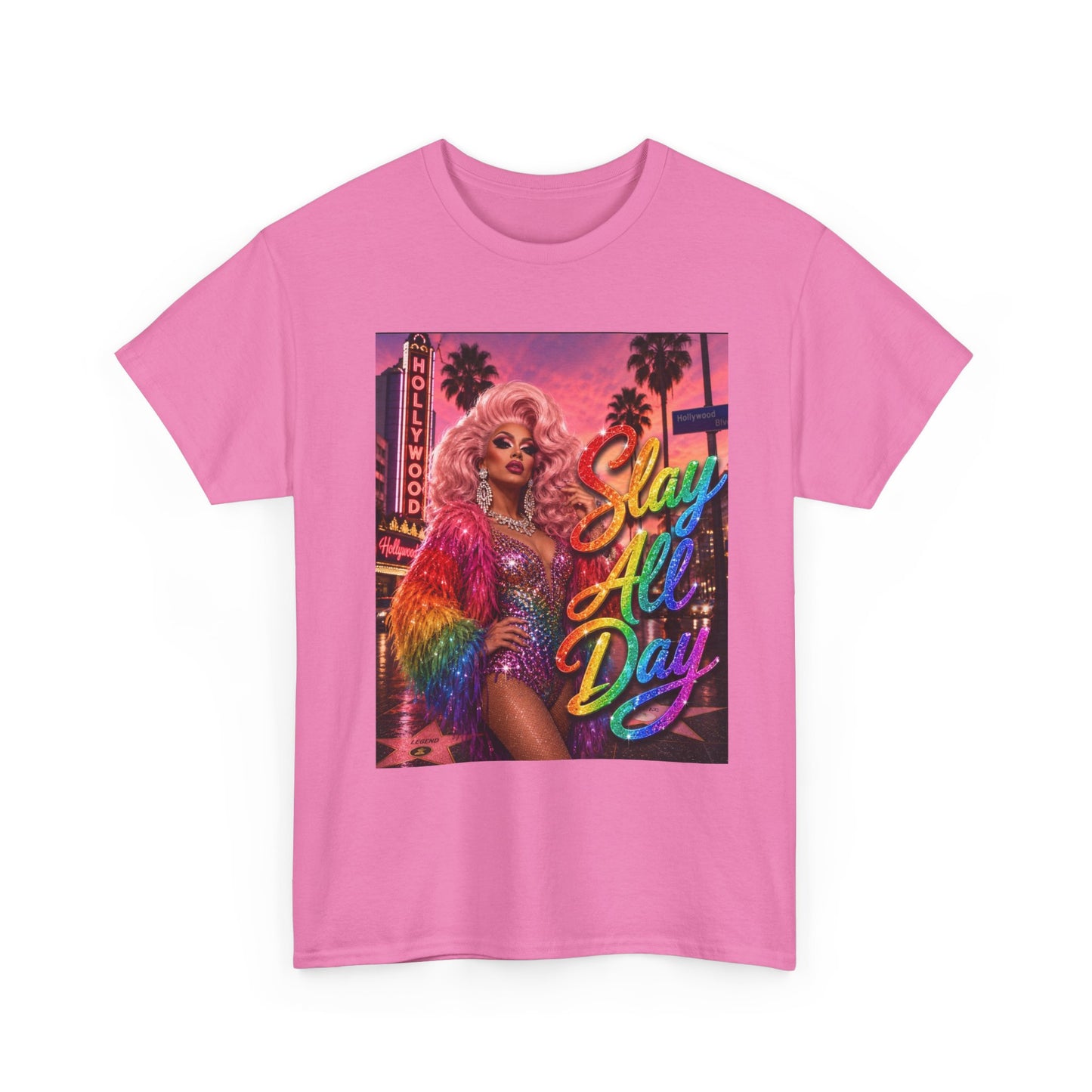 Slay All Day T-Shirt | Rainbow Glam Tee