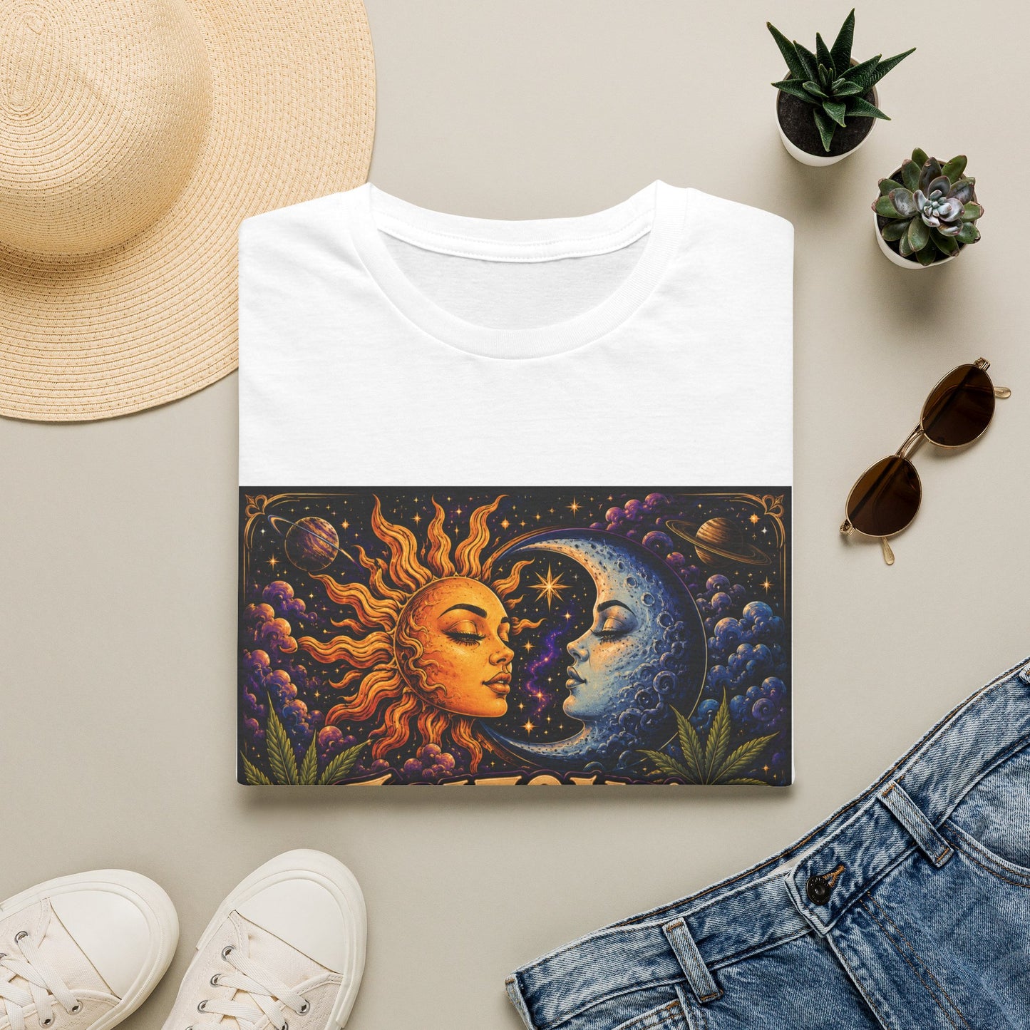 Sun and Moon Arizona's Finest T-Shirt | Celestial Sunface Moonface Tee