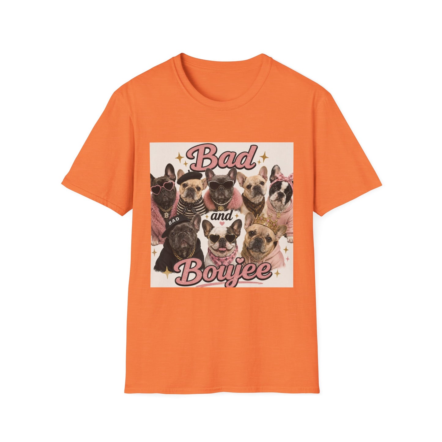 Bad and Boujee Dogs T-Shirt | Cute French Bulldog Pug Portraits