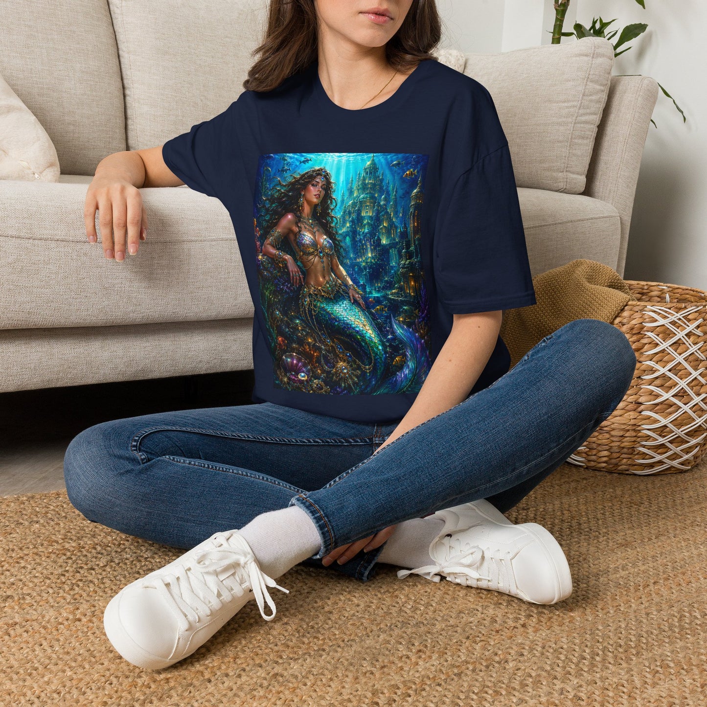 Mystical Mermaid T-Shirt | Underwater Fantasy Art