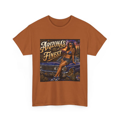 Arizona's Finest Pinup Car Tee | Lowrider, Retro Desert Vibe