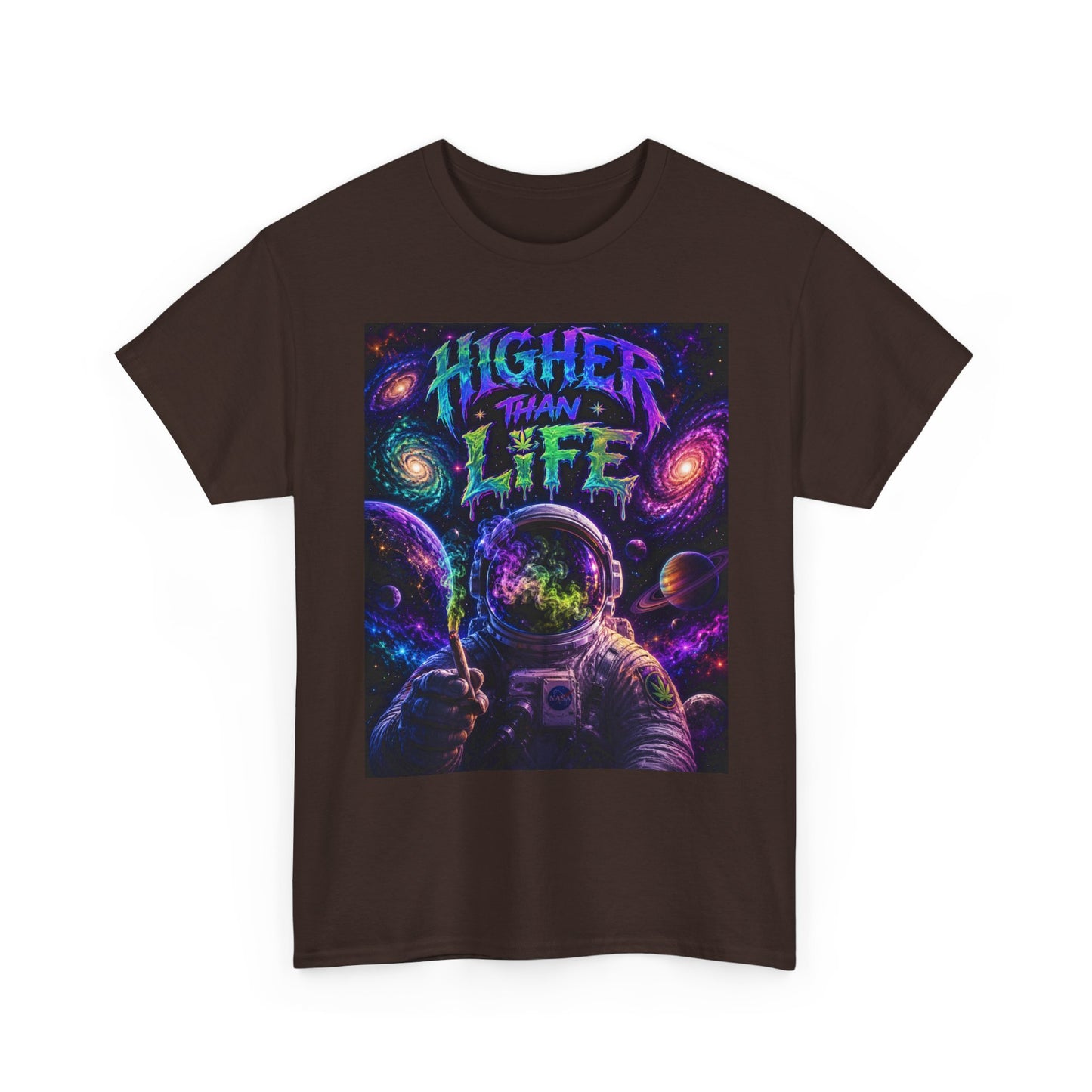 Higher Than Life Astronaut T-Shirt | Space Psychedelic Graphic Tee