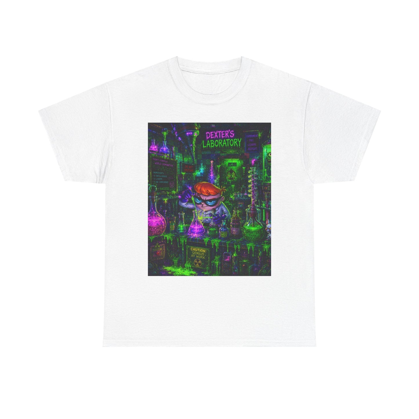 Mad Scientist tee | Lab Art T-Shirt, Neon Vaporwave Skate Lab