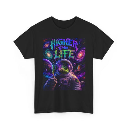Higher Than Life Astronaut T-Shirt | Space Psychedelic Graphic Tee