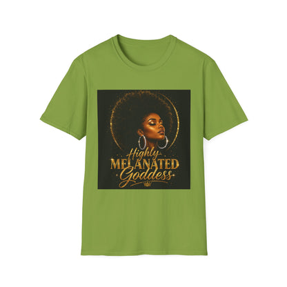 Melanated Goddess T-Shirt | Afrocentric Black Woman Art