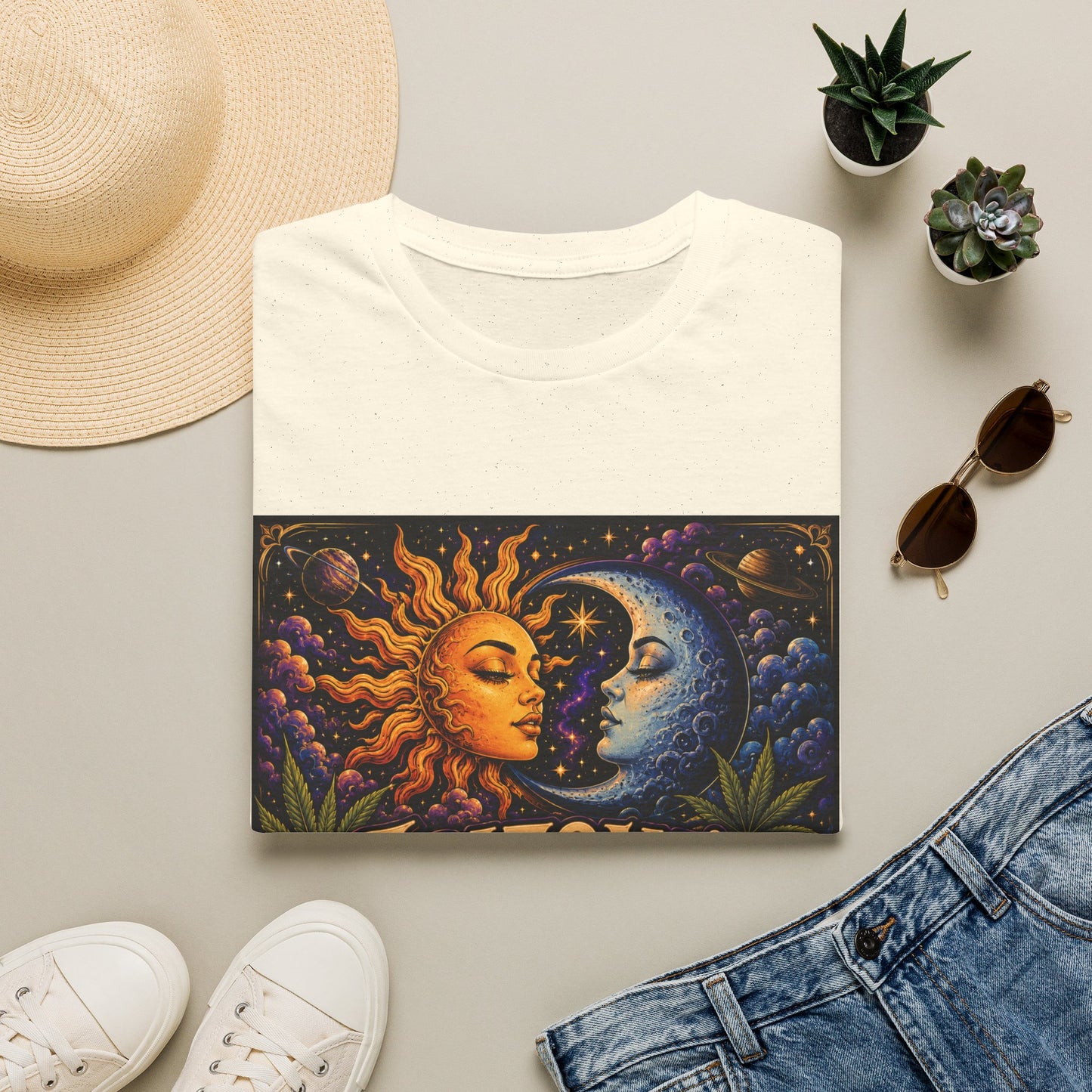 Sun and Moon Arizona's Finest T-Shirt | Celestial Sunface Moonface Tee