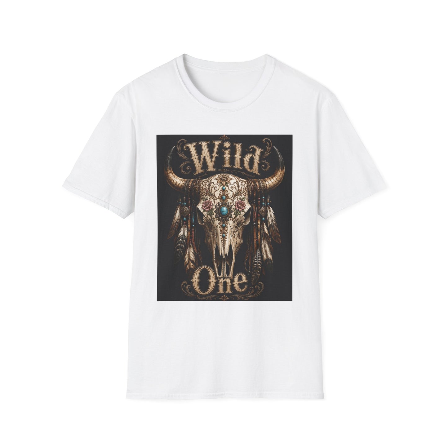 Wild One Skull Tee | Cow Skull Graphic T-Shirt, Boho Western