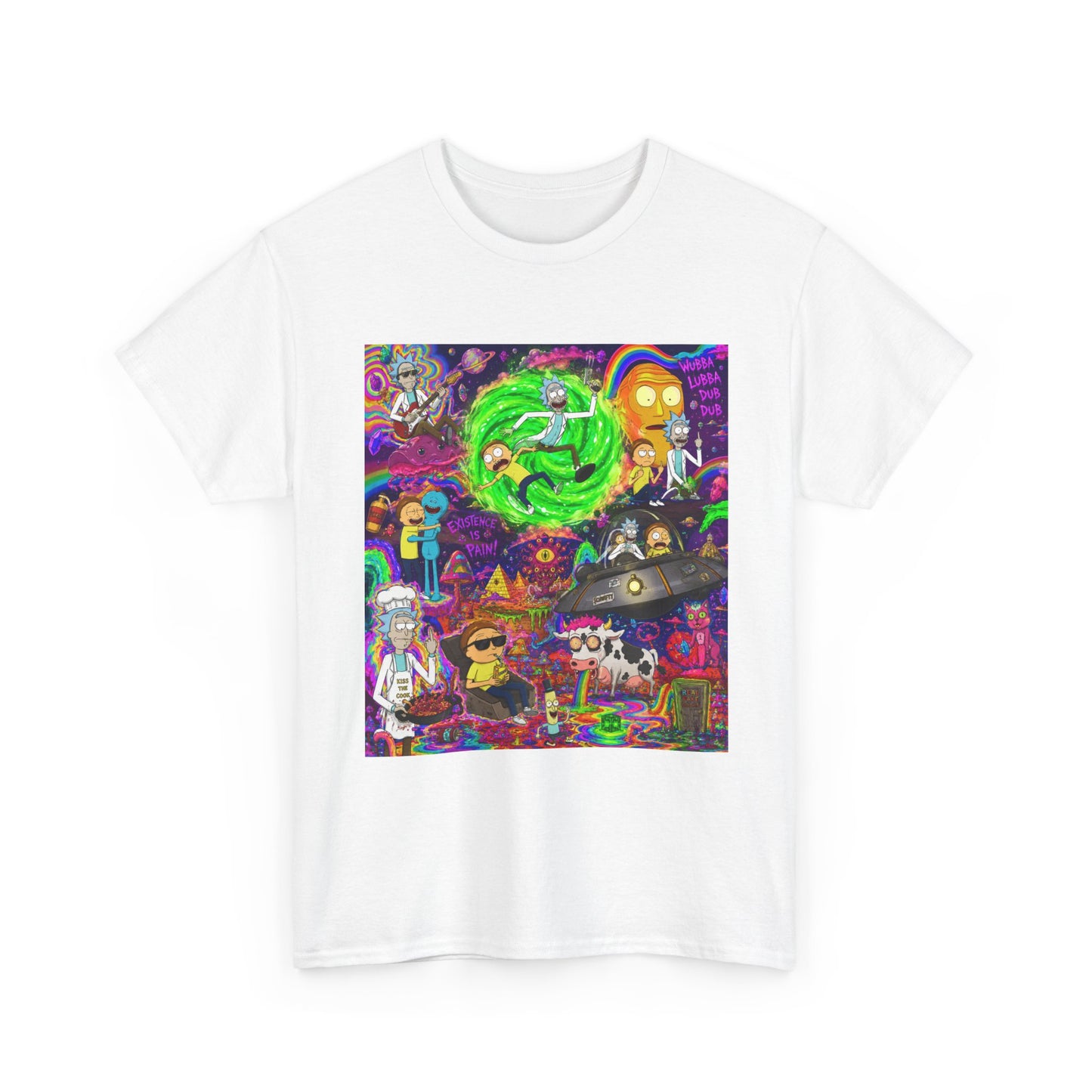 Rick and Morty Portal Collage T-Shirt | Sci-Fi Cartoon Pop Art Tee