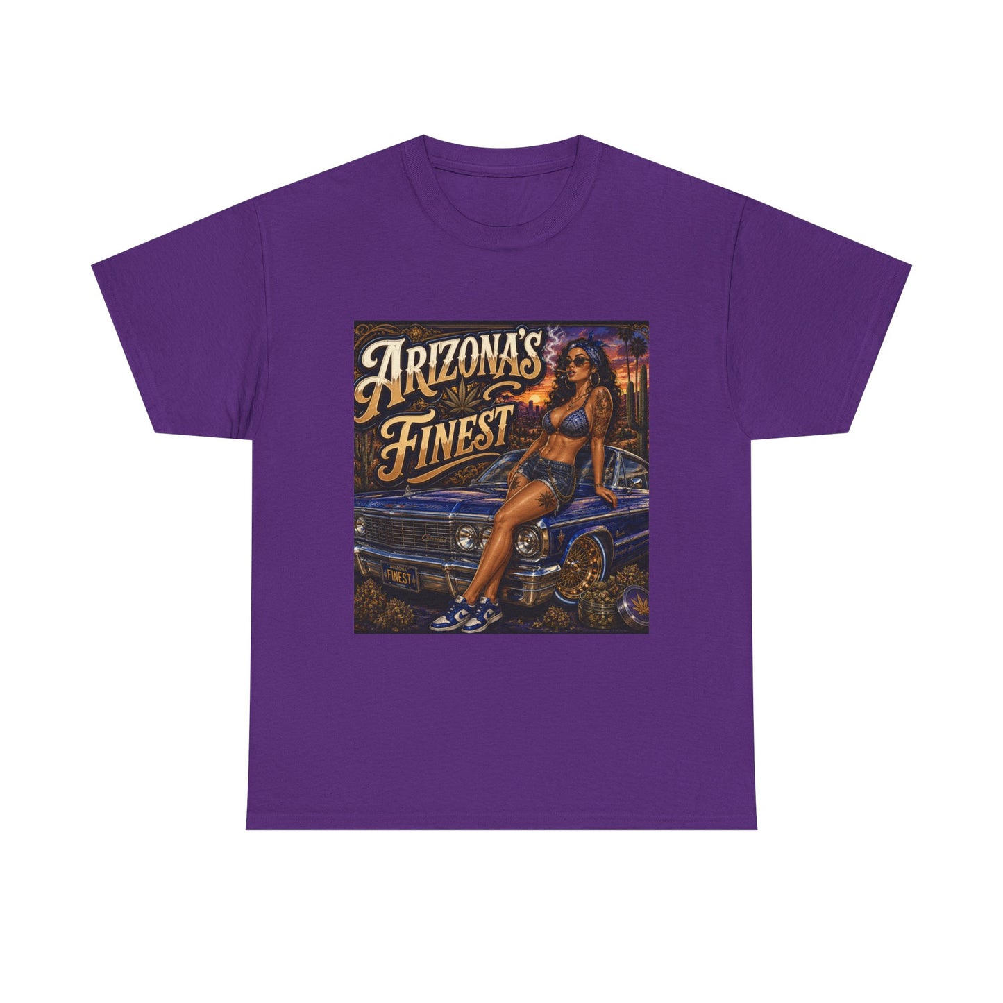 Arizona's Finest Pinup Car Tee | Lowrider, Retro Desert Vibe