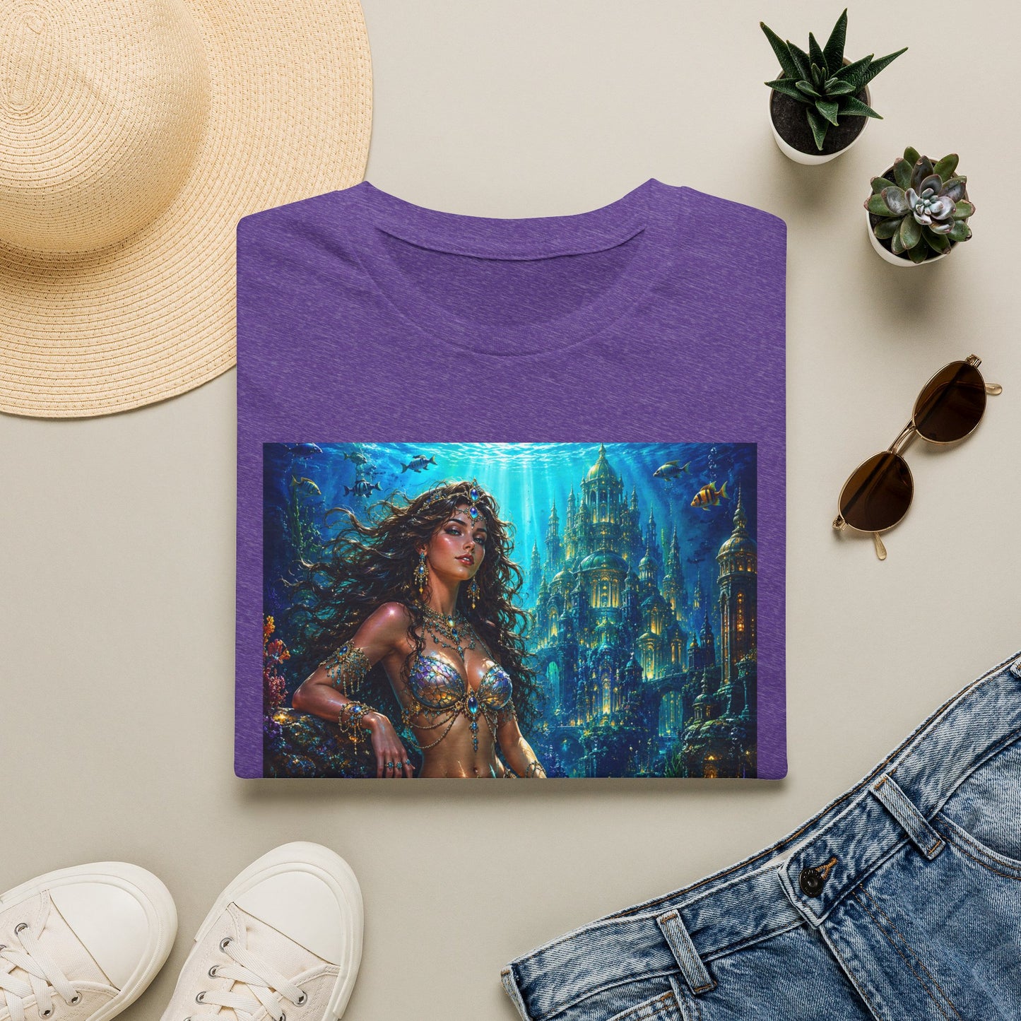 Mystical Mermaid T-Shirt | Underwater Fantasy Art