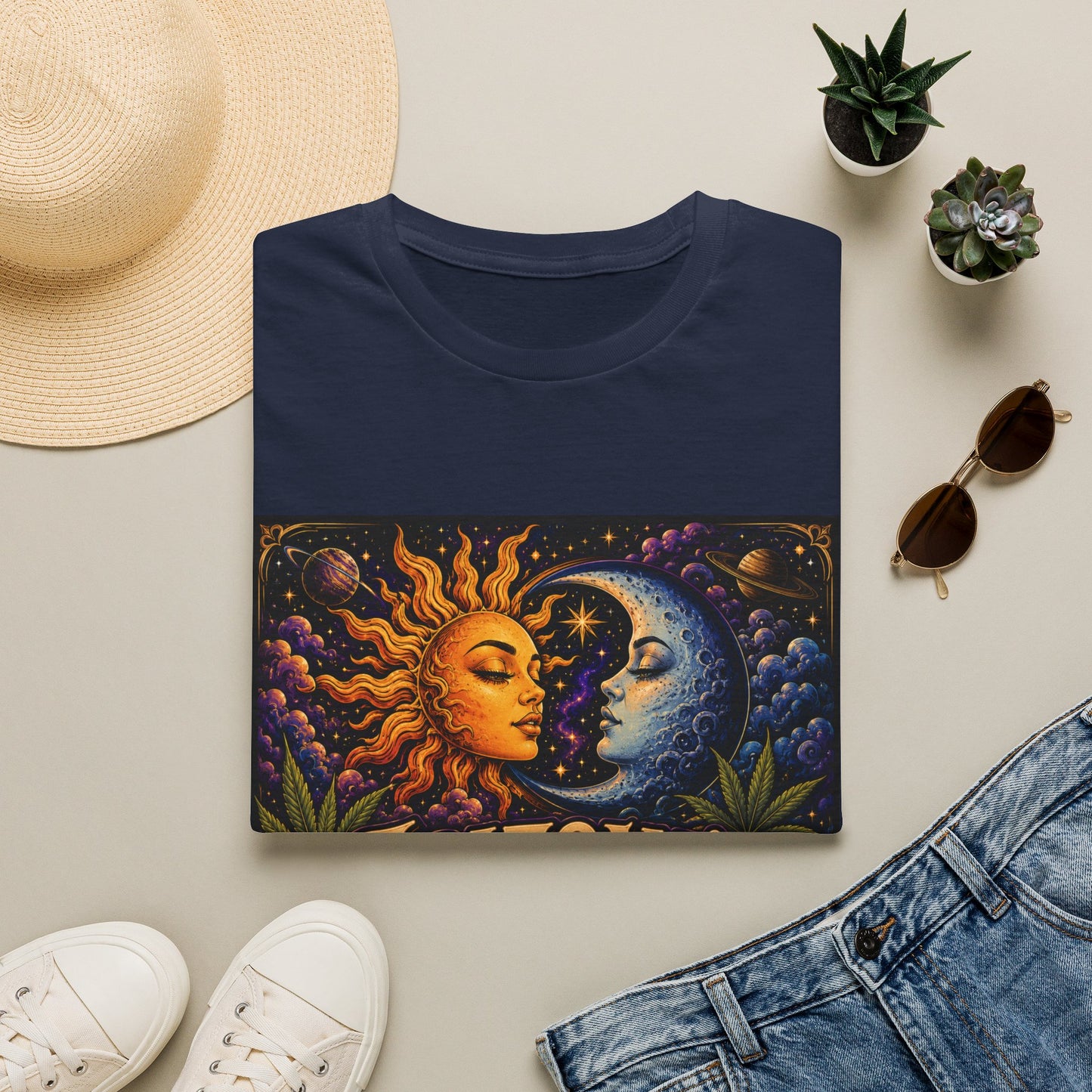 Sun and Moon Arizona's Finest T-Shirt | Celestial Sunface Moonface Tee