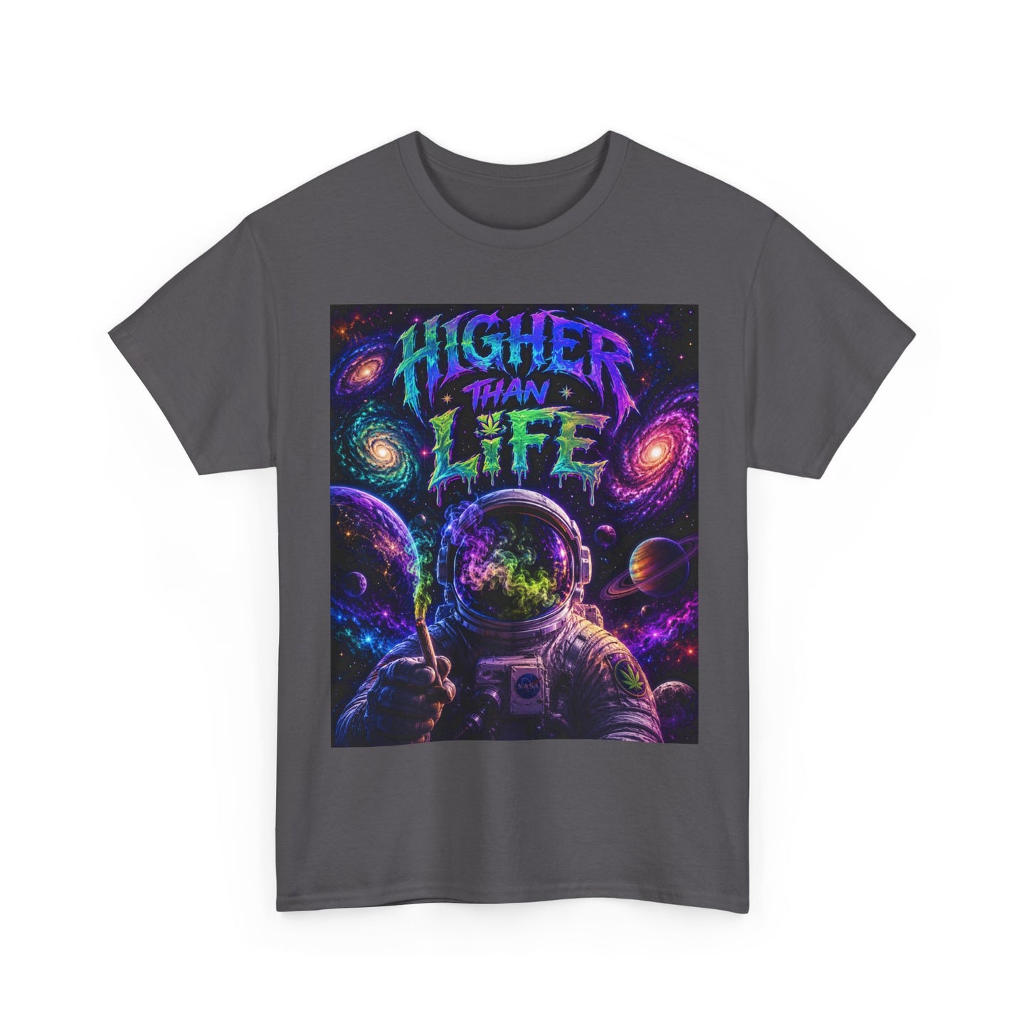 Higher Than Life Astronaut Tee | Psychedelic Space Graphic T-Shirt