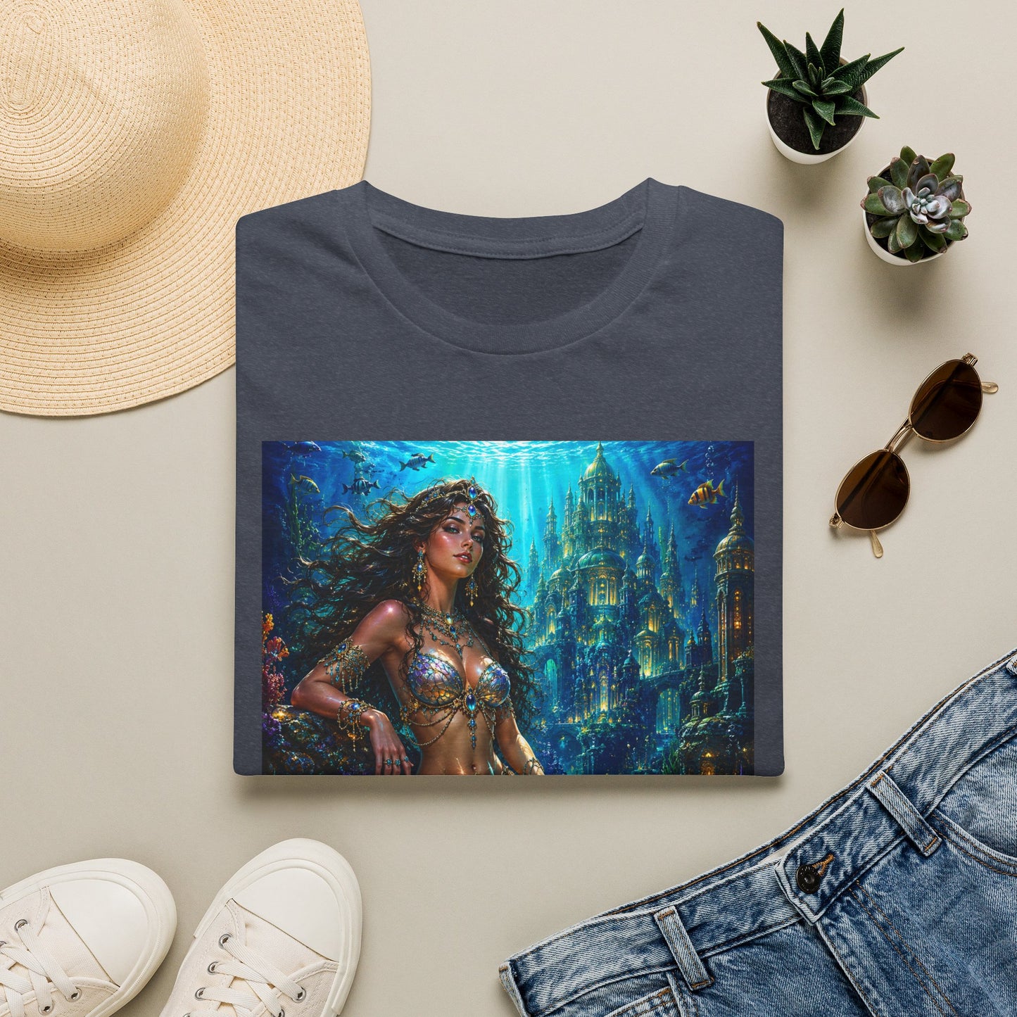 Mystical Mermaid T-Shirt | Underwater Fantasy Art