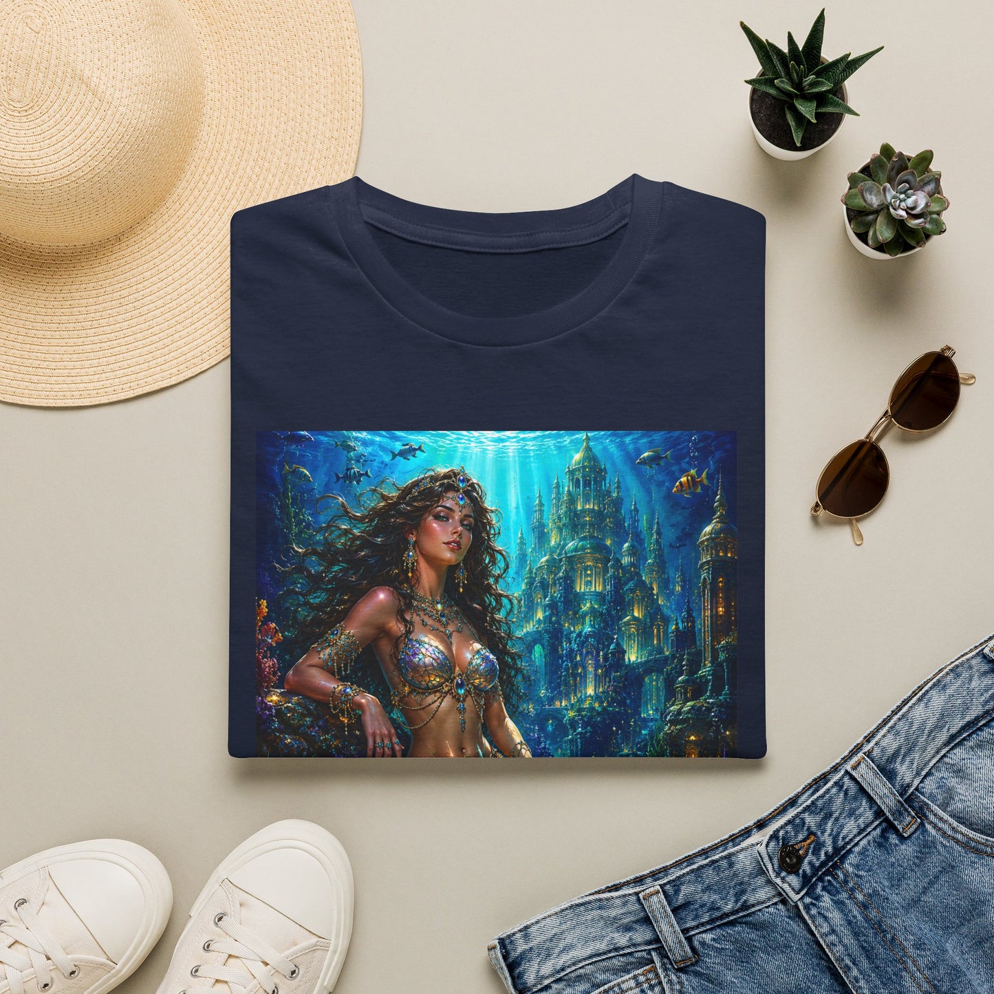 Mystical Mermaid T-Shirt | Underwater Fantasy Art