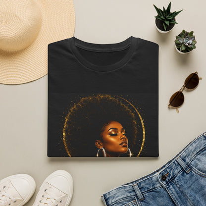 Melanated Goddess T-Shirt | Afrocentric Black Woman Art