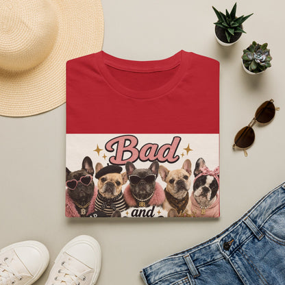 Bad and Boujee Dogs T-Shirt | Cute French Bulldog Pug Portraits